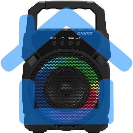 Портативная колонка Digma D-PS1500 черный 10 Вт 1.0 BT 10м 500mAh-1