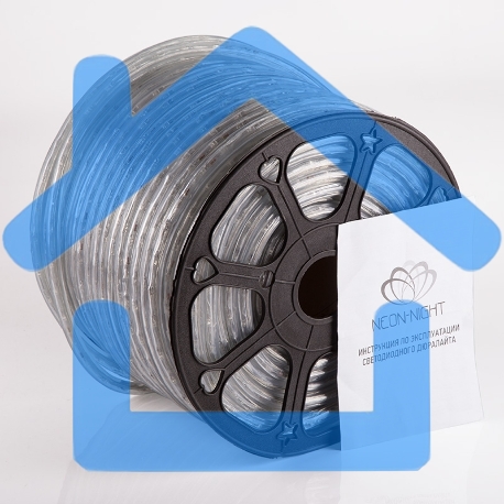 Дюралайт LED, свечение с динамикой (3W) - синий, бухта 100м-2