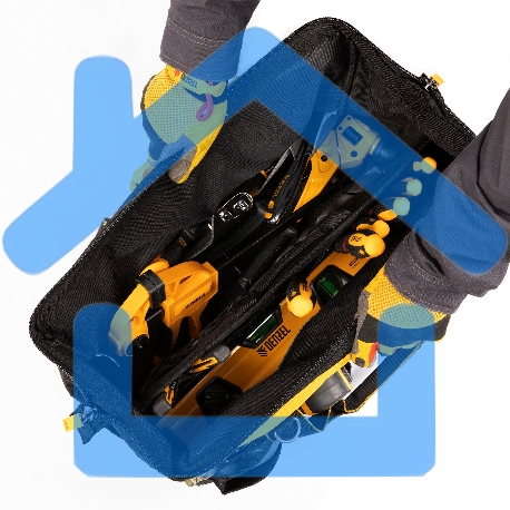 Сумка для инструмента Denzel 500х245х300 мм, 20 карман., съемный органайз. 10 карман., наплеч. рем.-15