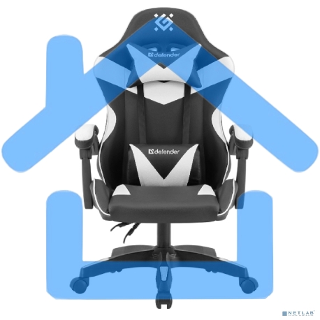 Кресло игровое Defender URANA черный/белый 64058-3