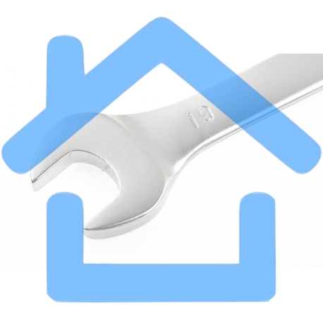 Ключ комбинированный, 19 мм, CrV, матовый хром Stels-1