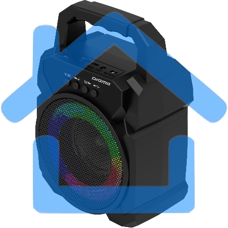 Портативная колонка Digma D-PS1500 черный 10 Вт 1.0 BT 10м 500mAh