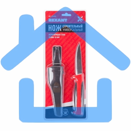 Нож строительный нержавеющая сталь лезвие 90 мм Rexant-4