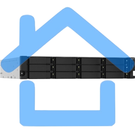 Сетевое хранилище без дисков SMB QNAP TS-1232PXU-RP-4G 12-Bay quad-core 64-bit AL324 1.7 GHz rackmount NAS with 250W redundant PSU, 4Gb DDR4 UDIMM RAM (max 1x16Gb), SATA 6Gb/s, 2x 10GbE SFP+ LAN, 2x2.5 GbE LAN, 1x PCIe Gen2 x2 slot. W/o RAIL-B02-9