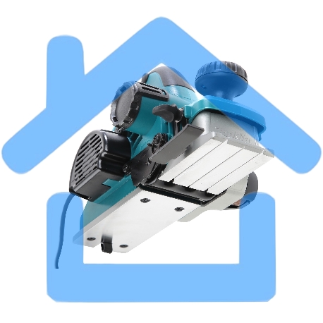 Рубанок Makita KP0810 Рубанок,850Вт,16000об\м,ширина-82мм,глуб-4мм,3.2кг,кор,парал упор-6