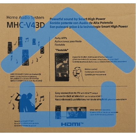 Минисистема Sony MHC-V43D черный/CD/CDRW/DVD/DVDRW/FM/USB/BT-31