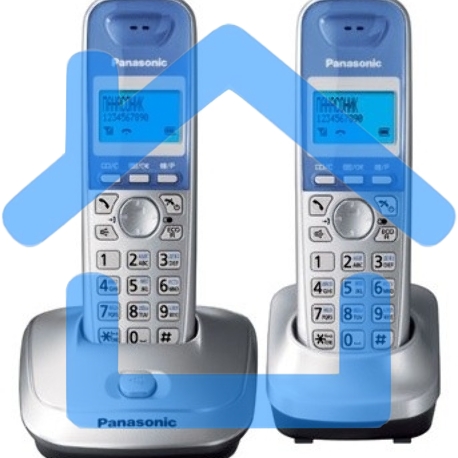 Телефон беспроводной (DECT) Panasonic KX-TG2512RUS (серебристый) Доп трубка в комплекте,АОН, Caller ID,спикерфон на трубке,полифония-3