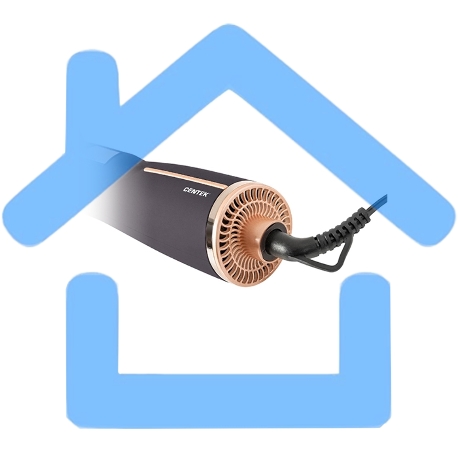 Фен-щетка Centek CT-2061 1000 Вт золото/черный-3