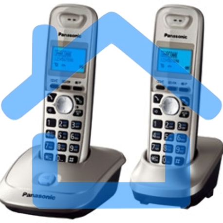 Телефон беспроводной (DECT) Panasonic KX-TG2512RUN (платиновый) Доп трубка в комплекте,АОН, Caller ID,спикерфон на трубке,полифония-4