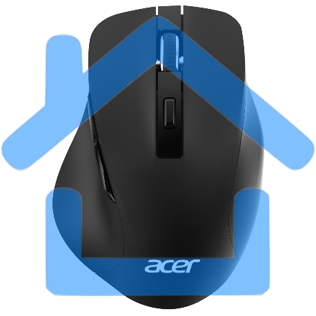 Мышь беспроводная Acer OMR140 черный, 1600 dpi, радиоканал, USB, кнопки - 6-1