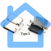 Разъем USB TYPE-C для ноутбука Lenovo ThinkPad E480 E485 E580 E585 R480 E590 VER-2