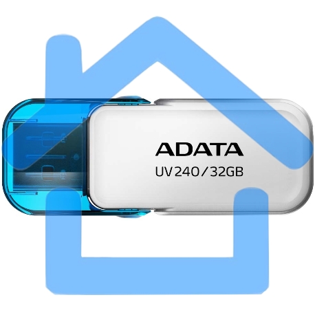 Флешка USB ADATA UV240 (AUV240-32G-RWH), 32Gb, USB 2.0, R/W 15/5, белый/синий-6