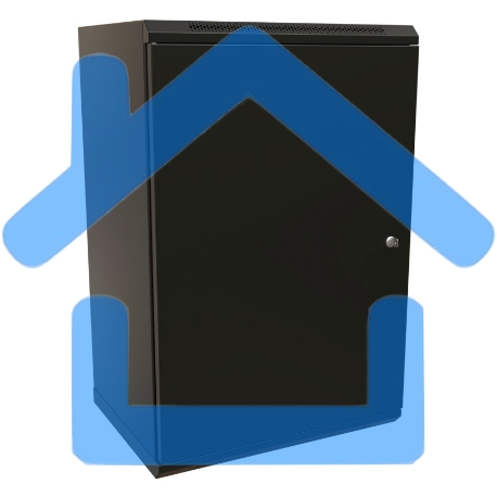 Шкаф коммутационный WRline (WR-TW-1866-SR-RAL9004) настенный 18U 600x600мм пер.дв.металл 2 бок.пан. 60кг черный 520мм 908мм IP20 сталь-1