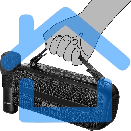 Колонка портативная Sven PS-255 черный 12W 1.0 BT 3600mAh (SV-022563)-4