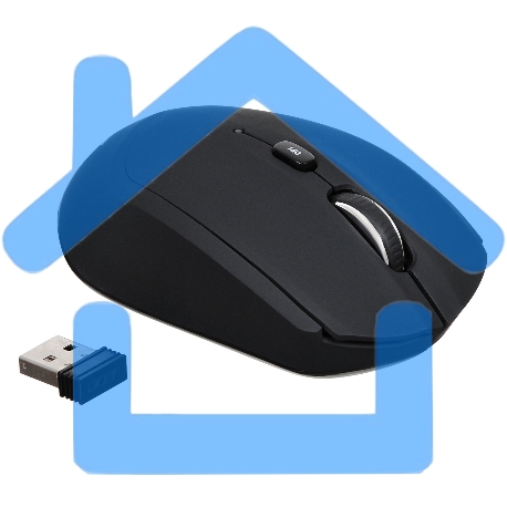 Мышь беспроводная Acer OMR040 черный, 1600 dpi, радиоканал, USB, кнопки - 6-8