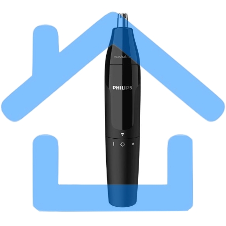 Триммер для носа Philips NT1620/15 роторный режущий элемент, водонепроницаемый корпус - пластик, цвет - черный, в комплекте батарейка АА