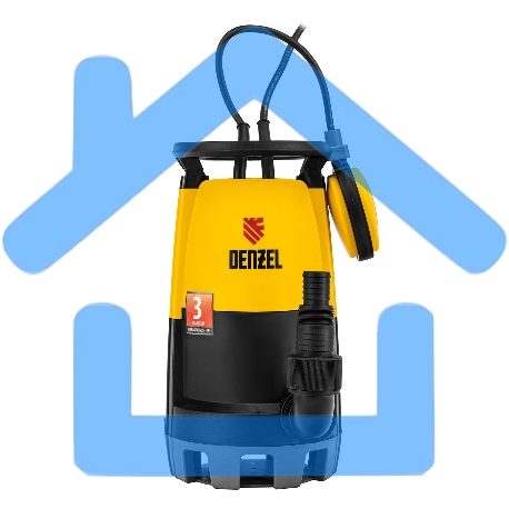 Дренажный насос для чистой и грязной воды DP-450S, 450 Вт, напор 6 м, 12000 л/ч Denzel-10