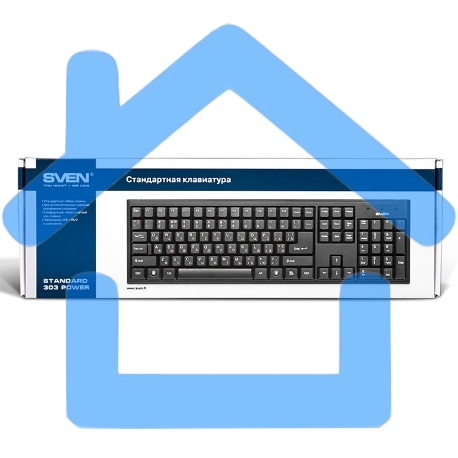 Клавиатура Keyboard SVEN Standard 303 Power USB+PS/2 черная SV-03100303PU-4