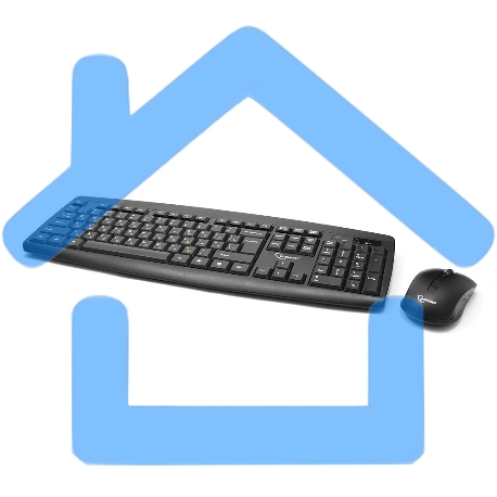 Комплект клавиатура + мышь Gembird KBS-8000 черный USB беспров. 2.4ГГц/10м, 1600DPI, мини-приемник-3