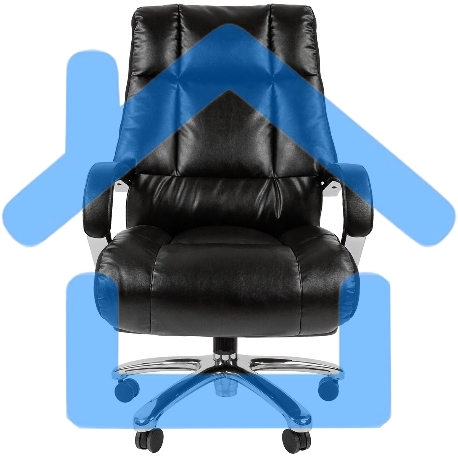 Кресло офисное Chairman 405 экокожа, хромированный металл, газпатрон 4 кл, ролики BIFMA 5,1, механизм качания-2