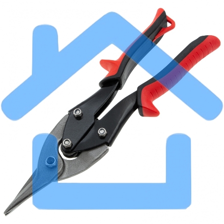 Ножницы по металлу Matrix 250мм пряморежущие обрезиненныерукоятки-1