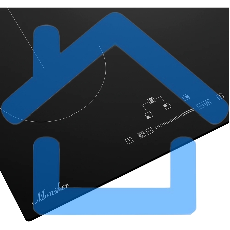 Варочная поверхность MONSHER MHE 45, Hi-Light, 45 см, 9 уровней мощности, Stop and Go, автоматическое отключение, таймер, индикатор остаточного тепла, сенсорное/слайдерное управление, черный-1