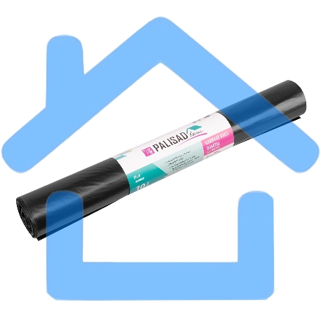 Пакеты для мусора 180 л x 10 шт. пвд особопрочные черные, длинный ролик, HomePalisad-4