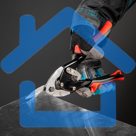 Ножницы по металлу Matrix 250мм пряморежущие обрезиненныерукоятки