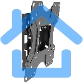 Кронштейн Kromax OPTIMA-201 черный/стальной настенный для TV 19
