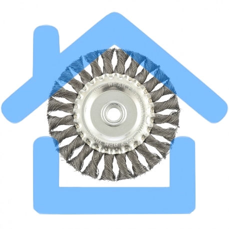 Щетка Matrix для УШМ 125 мм, М14, плоская, крученая проволока 0,35 мм Matrix 74633-3