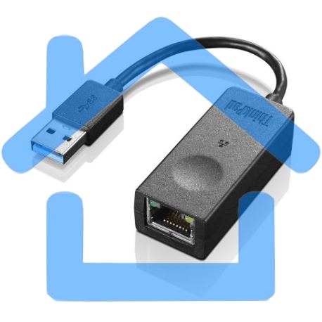 Переходник Lenovo ThinkPadUSB 3.0 to Ethernet Adapter (Full size RJ45 connector, Giga bit speed when running on USB3.0, 100M/10M adapt when running on USB2.0, Doesn’t support POE) (Reply. 4X90E51405)-2