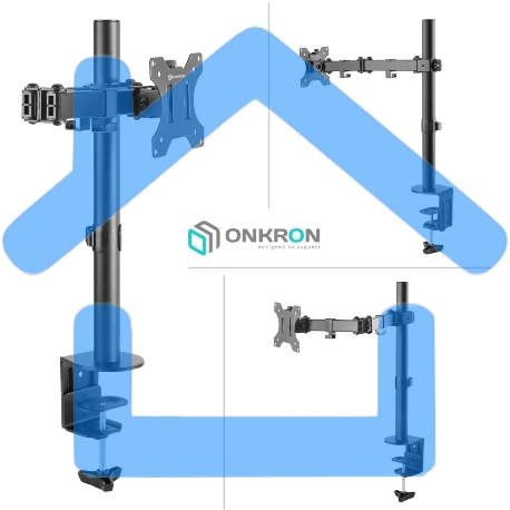 Кронштейн ONKRON D121E для монитора 13