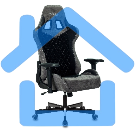 Кресло игровое Бюрократ VIKING 7 KNIGHT B FABRIC черный текстиль/эко.кожа крестовина металл/пластик-26