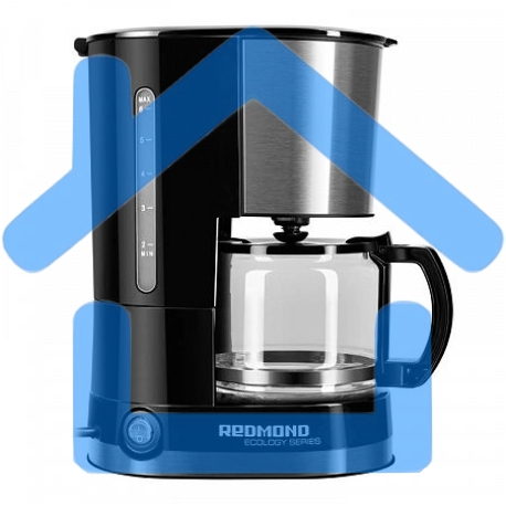 Кофеварка капельная Redmond RCM-M1507 черный/серебристый, исп. кофе - молотый, 0.6 л, 600 Вт