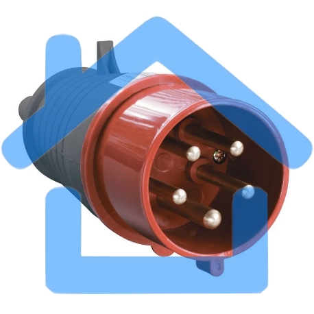 Вилка ИЭК 025 3P+PE+N 32А380В IP44