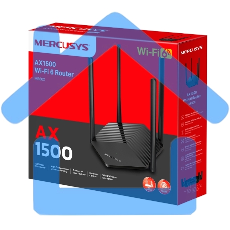 Двухдиапазонный Wi-Fi роутер Mercusys MR60X AX1500-6