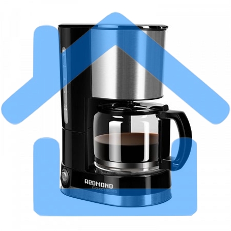 Кофеварка капельная Redmond RCM-M1507 черный/серебристый, исп. кофе - молотый, 0.6 л, 600 Вт-1