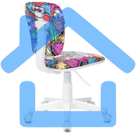 Кресло детское Бюрократ CH-W204NX мультиколор маскарад крестовина пластик пластик белый-9