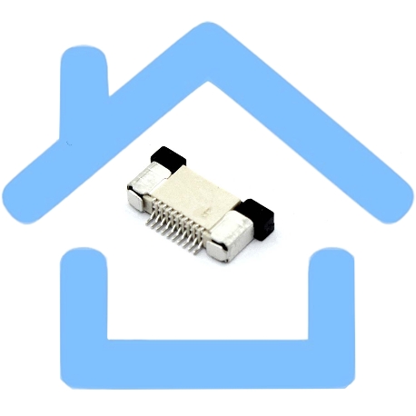 Разъем FPC  Half Coverage Top Contact 0.5K-BS-10PWB 10 pin высота 2мм шаг 0,5мм-2