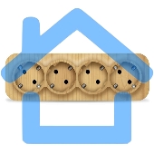 Розетка 4-м ОП 16А IP20 с заземл. сосна IONICH 1457