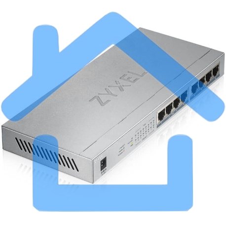 Коммутатор Zyxel GS1008HP Switch PoE +, 8xGE PoE +, tabletop, metal, silent, budget PoE 60 W