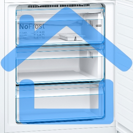 Холодильник Bosch KGN49XWEA белый двухкамерный 330/108л морозилка снизу-6