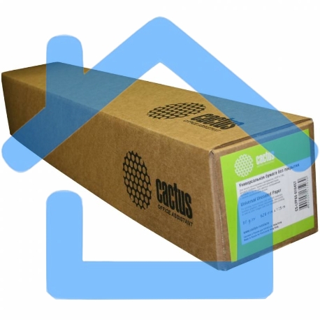 Универсальная инженерная бумага Cactus без покрытия А1 594ммх175м. 80 г/кв.м втулка 76,2мм (3”)-5