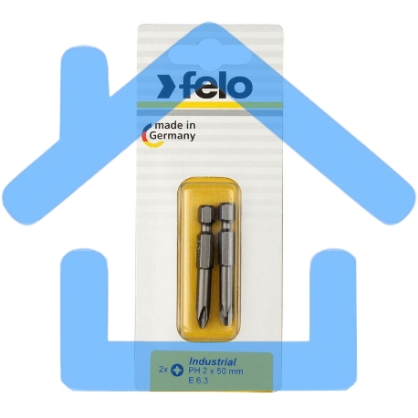 Бита крестовая PH 2х50 серия Industrial (уп.2шт) в блистере Felo 03202536