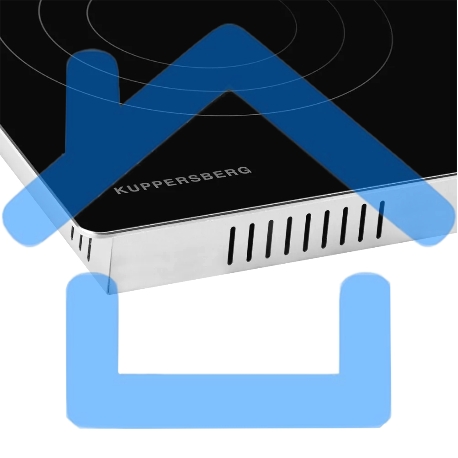 Встраиваемая электрическая панель Kuppersberg ECS 632 F 60 см, электрическая, 4 конфорки, черный цвет-1