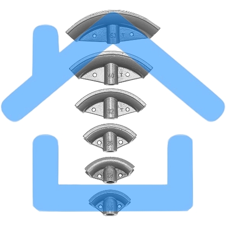 Трубогиб Matrix 181335гидравлический 1/2''–2'' 12 т в комплекте с башмаками-6