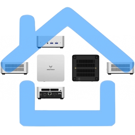 Мини ПК Minisforum UN1290/16GB+1Tb (i9-12900H) 16GB+1Tb, Intel Graphics, Win11 Pro