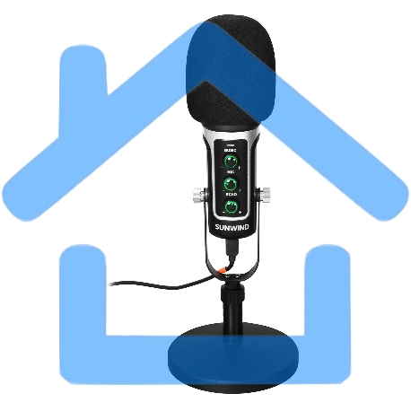 Микрофон проводной SunWind SW-SM500G 1.8м черный-10