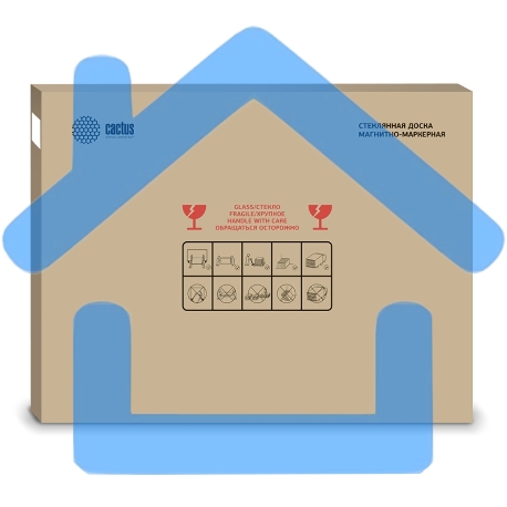 Демонстрационная доска Cactus CS-GBD-90x120-BK стекло стеклянная 90x120см черный-2