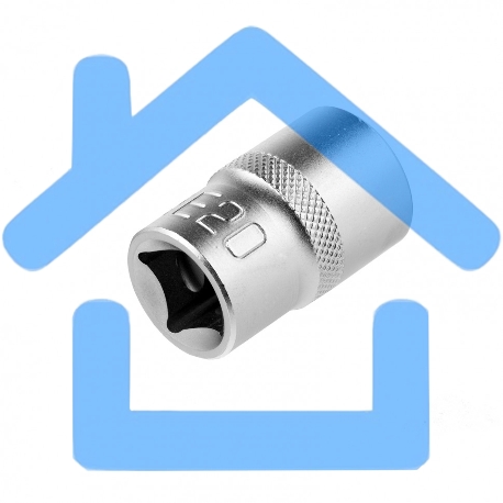 Головка торцевая 1/2, Е20, CrV Stels